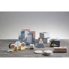 White and Grey Marble Tealight Holder | Kira