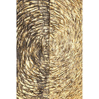Close-up of a textured cylindrical object with concentric patterns
