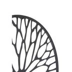 Large Black Metal Floral Design Wall Art | Trento