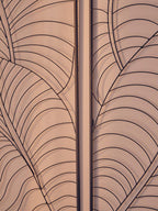 Large Black Leaf Design Wall Art | Trento