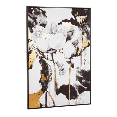 Astratto Black and White Abstract Floral Wall Art