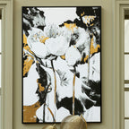 Astratto Black and White Abstract Floral Wall Art
