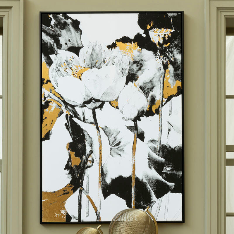 Astratto Black and White Abstract Floral Wall Art