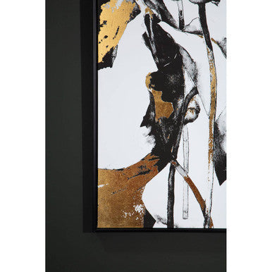 Astratto Black and White Abstract Floral Wall Art