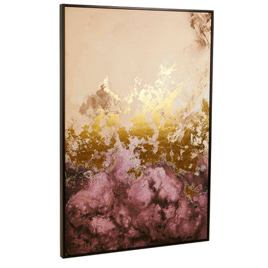 Astratto Cream and Mauve Abstract Foil Wall Art