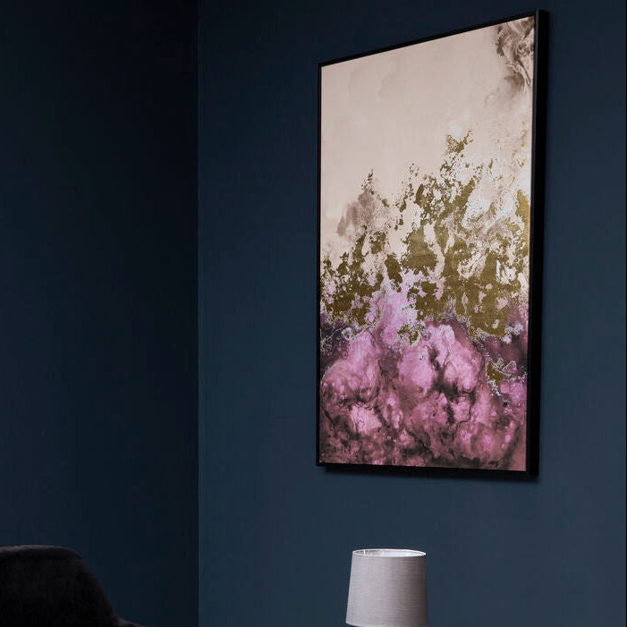 Astratto Cream and Mauve Abstract Foil Wall Art