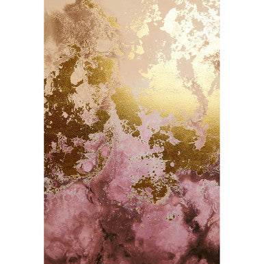 Astratto Cream and Mauve Abstract Foil Wall Art