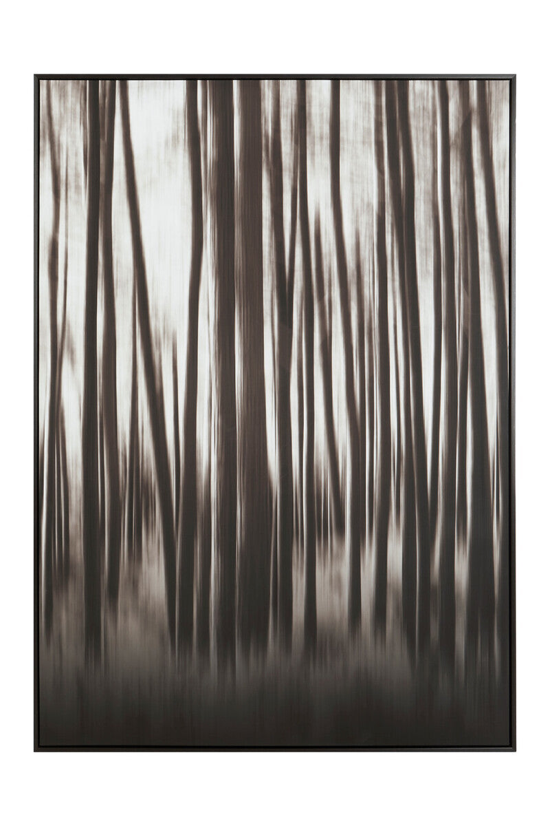 Astratto Black and Natural Abstract Blur Wall Art