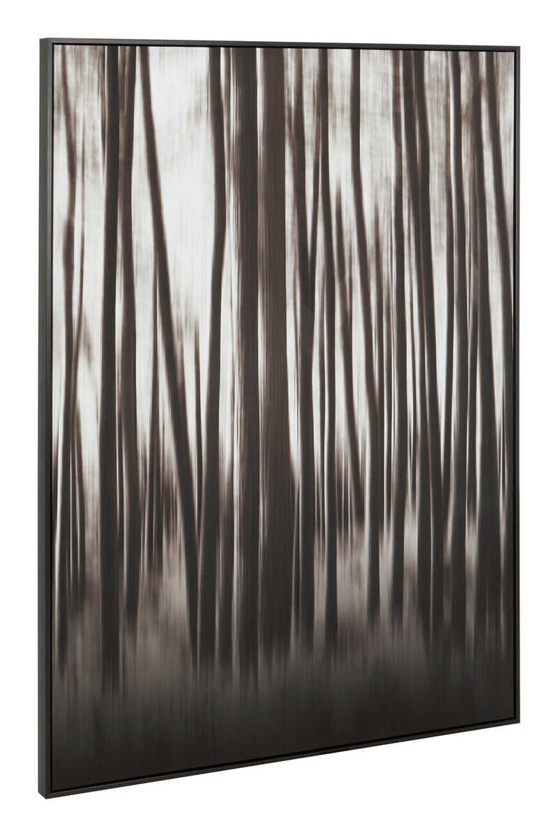 Astratto Black and Natural Abstract Blur Wall Art