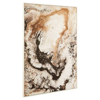 Astratto Natural Abstract Wall Art with White Frame