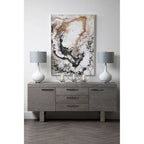 Astratto Natural Abstract Wall Art with White Frame
