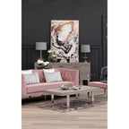Astratto Natural Abstract Wall Art with White Frame