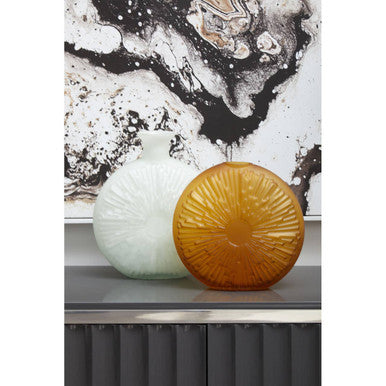 Astratto Natural Abstract Wall Art with White Frame