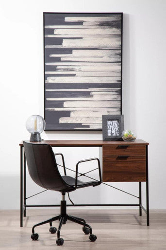 Black and Natural Canvas Wall Art | Astratto