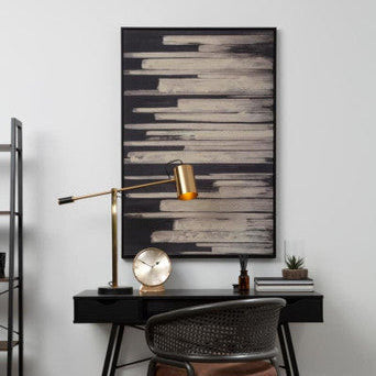 Black and Natural Canvas Wall Art | Astratto