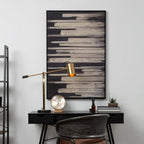 Black and Natural Canvas Wall Art | Astratto