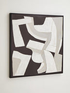 Monochrome Abstract Textured Wall Art | Astratto