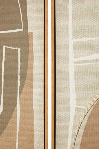 Set of 2 Neutral Abstract Canvas Wall Art | Astratto
