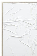 White Hand Painted Sculptural Fabric Wall Art | Astratto