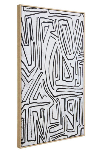 Abstract Black and Cream Textured Wall Art | Astratto