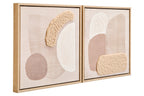 Set of 2 Natural Textured Wall Art | Astratto