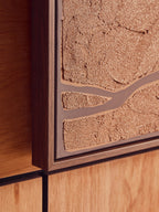 Set of 2 Brown and Black Textured Wall Art | Astratto