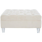 Samara Sand Fabric Footstool
