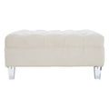 Samara Sand Fabric Footstool