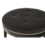 Manhattan Grey Velvet Footstool