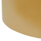 Close-up of a beige cylindrical object on a white background