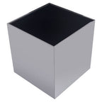 Carlox Black Glass and Chrome Finish Square Side Table