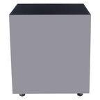 Carlox Black Glass and Chrome Finish Square Side Table