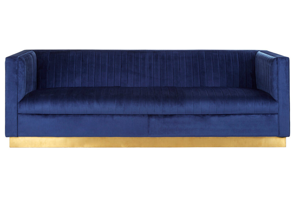 3 Seater Deep Blue Sofa | Opal