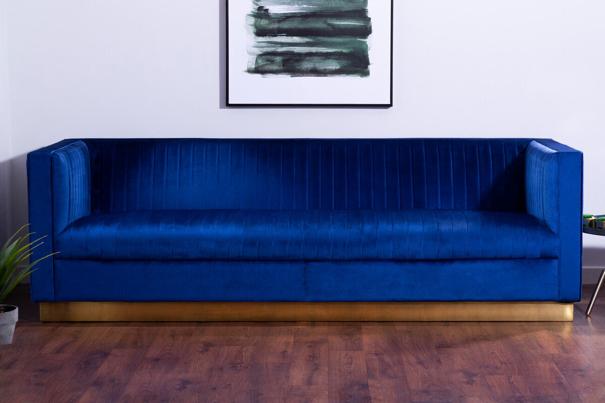 3 Seater Deep Blue Sofa | Opal