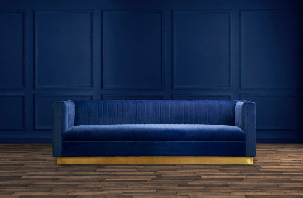3 Seater Deep Blue Sofa | Opal