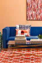 3 Seater Deep Blue Sofa | Opal