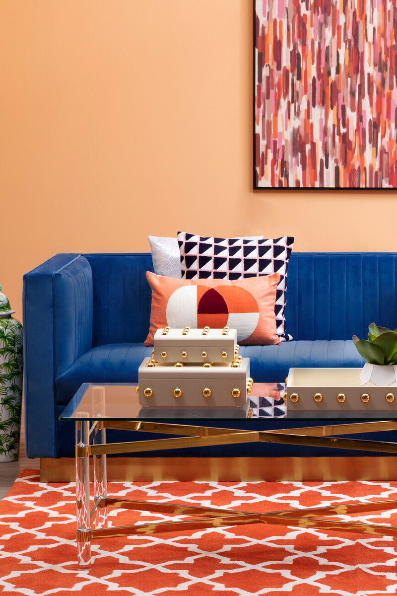 3 Seater Deep Blue Sofa | Opal