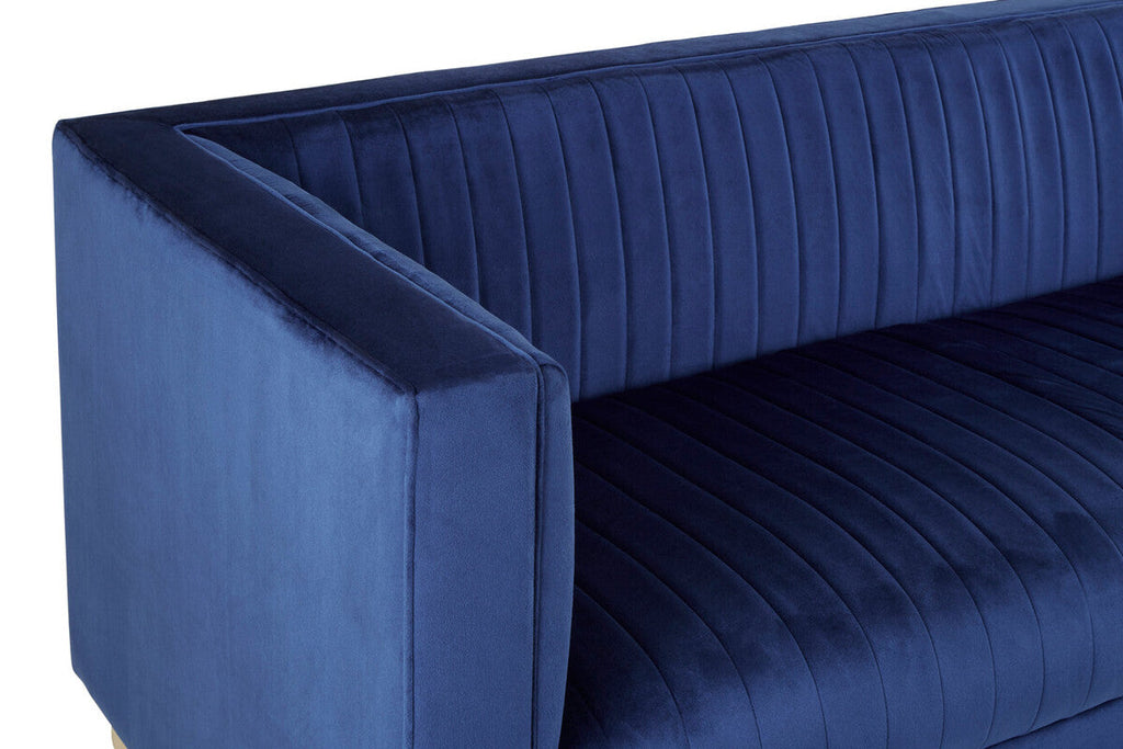 3 Seater Deep Blue Sofa | Opal