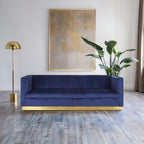 3 Seater Deep Blue Sofa | Opal