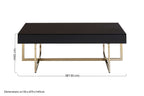 Ragusa Black Mirrored Glass Coffee Table