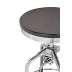 Gator Black Ash Wood and Chrome Finish Adjustable Bar Stool