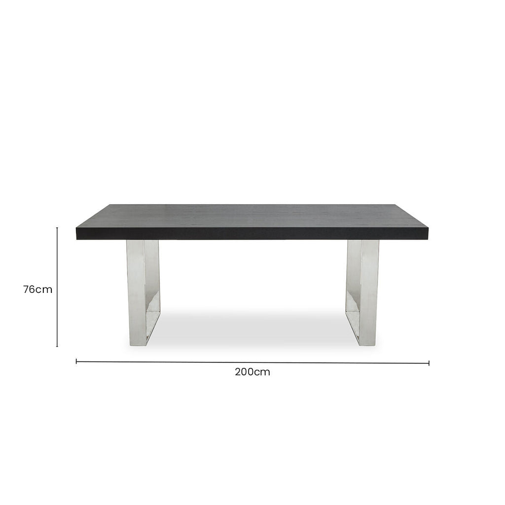 Ulmus Black Elm Wood Dining Table