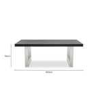 Ulmus Black Elm Wood Dining Table