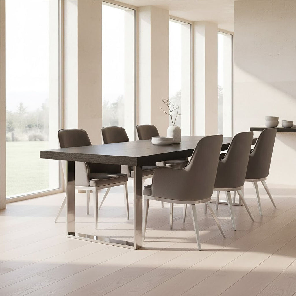 Ulmus Black Elm Wood Dining Table