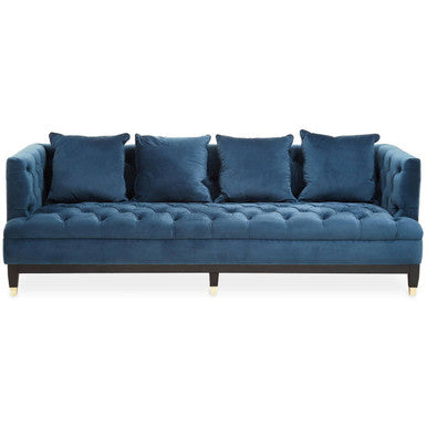3 Seater Navy Fabric Sofa, Sefira