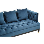 3 Seater Navy Fabric Sofa, Sefira