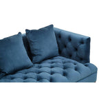 3 Seater Navy Fabric Sofa, Sefira