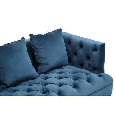 3 Seater Navy Fabric Sofa, Sefira