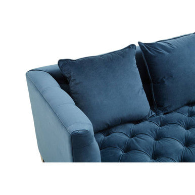 3 Seater Navy Fabric Sofa, Sefira
