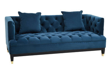 2 Seater Navy Fabric Sofa | Sefira
